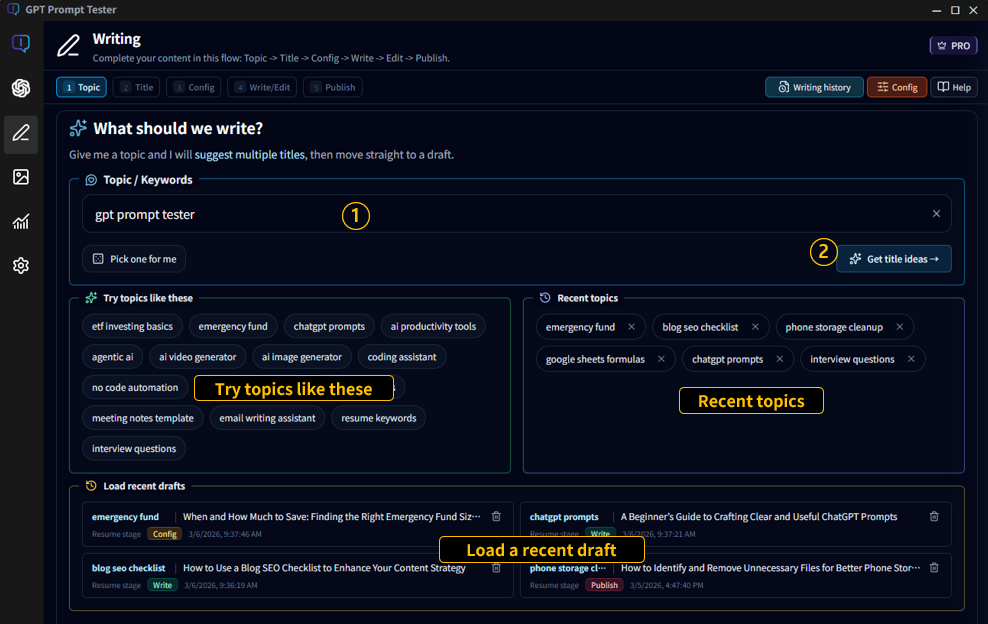 Step 1 Choose a topic