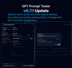 GPT Prompt Tester v0.7.1 Update – Smarter Writing Workflow